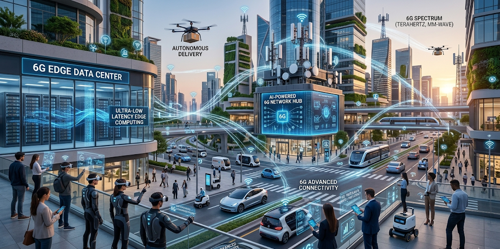 Future 6G network using AI, XR, autonomous systems, and edge computing technology