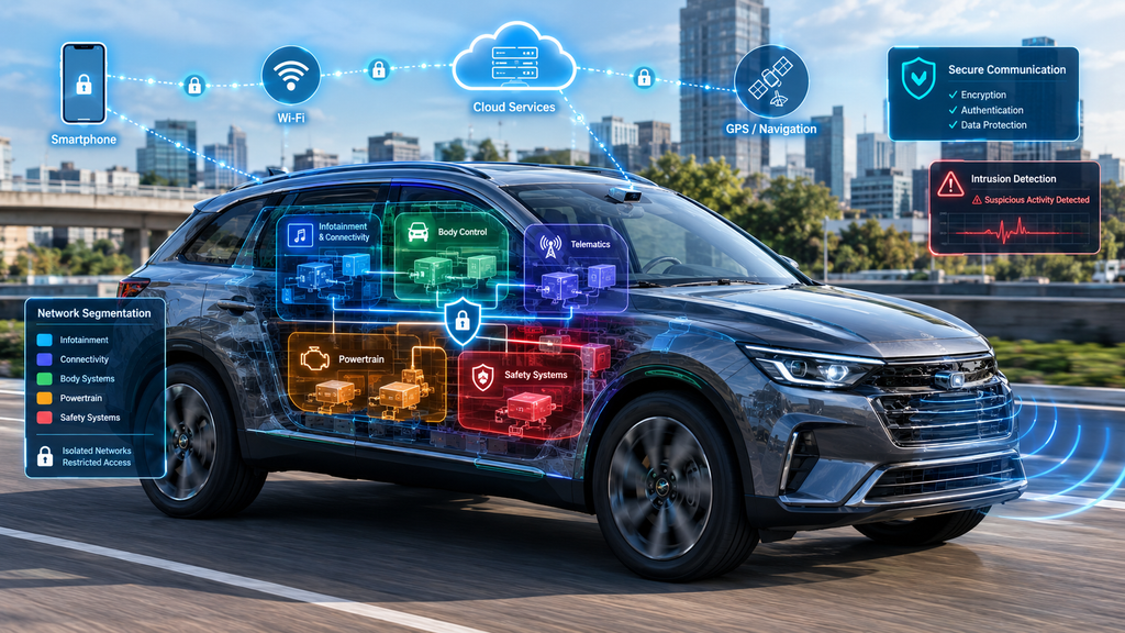 Automotive Cybersecurity: How Connected Cars Are Protected From Hacking and Cyber Threats 2 Automotive Cybersecurity using network segmentation and intrusion detection