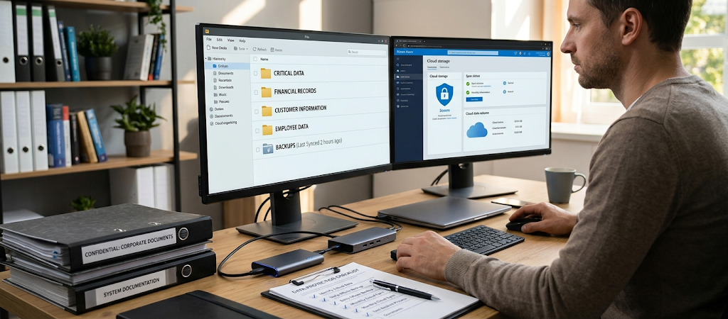 How to Create a Simple Disaster Recovery Plan for Small Businesses and Families 3 Business recovery team reviewing emergency contacts and disaster response responsibilities.
