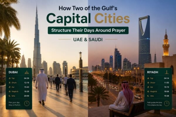 How Two of the Gulf's Capital Cities Structure Their Days Around Prayer