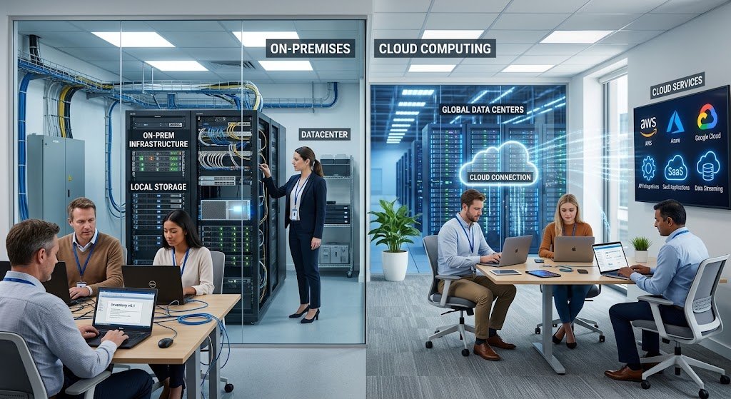 Cloud computing vs traditional computing infrastructure comparison