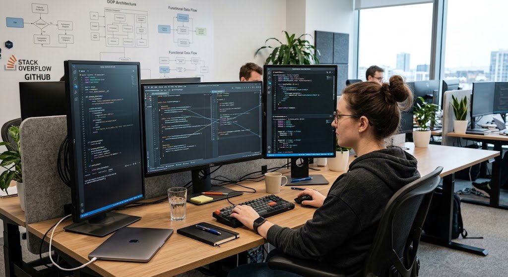 Programming language paradigms shown through different coding environments