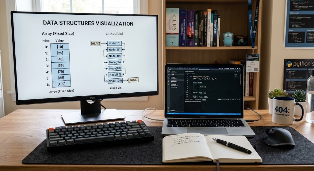 Arrays vs linked lists data structures comparison