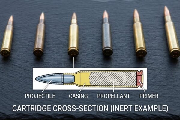 Ammunition cartridge and its basic components