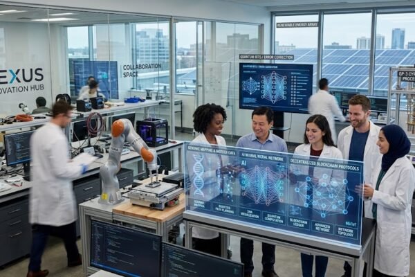 Emerging technologies including AI, robotics, quantum computing and renewable energy