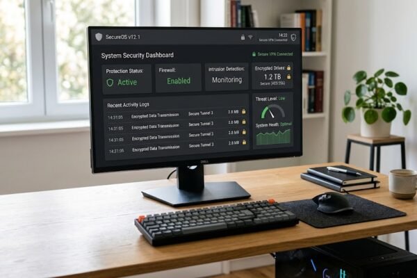 Operating system security protecting computer data and applications