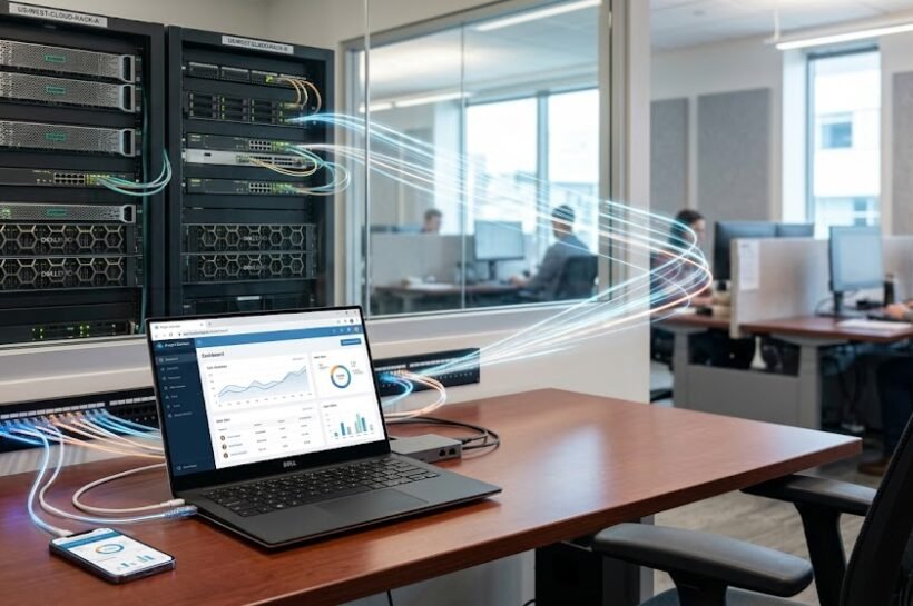 Net-centric computing connecting devices, servers, and web applications