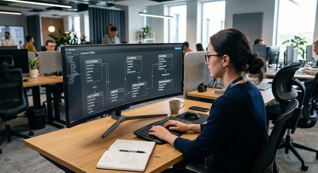 Database normalization and relational database tables