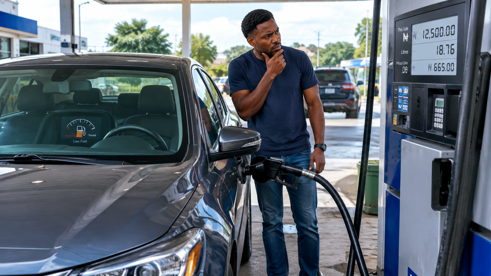 How to Tell If Your Car Is Using Too Much Fuel 4 High fuel consumption at a car fuel station