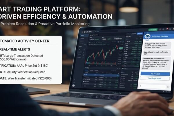 Brokerage customer service automation with AI chatbot and account alerts