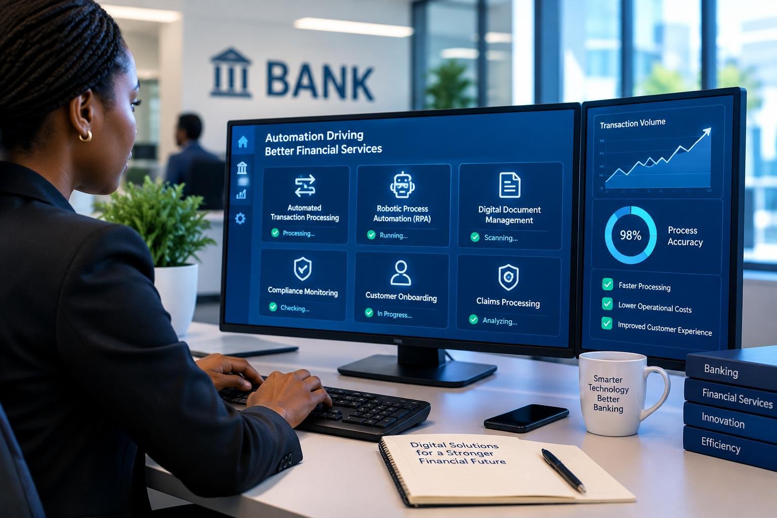Automation in financial institutions improving operational efficiency