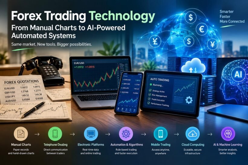 Forex trading technology from manual charts to AI-powered systems