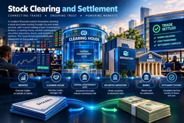 Stock clearing and settlement process after buying shares