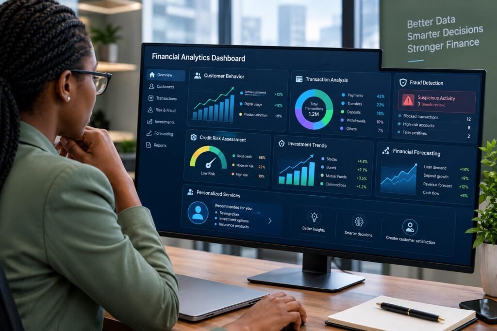 How Big Data Is Changing Decision-Making in Financial Institutions 2 Financial institution using big data for risk analysis and forecasting