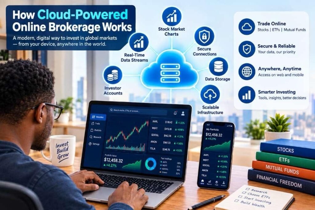 Cloud infrastructure supporting brokerage operations and online investing
