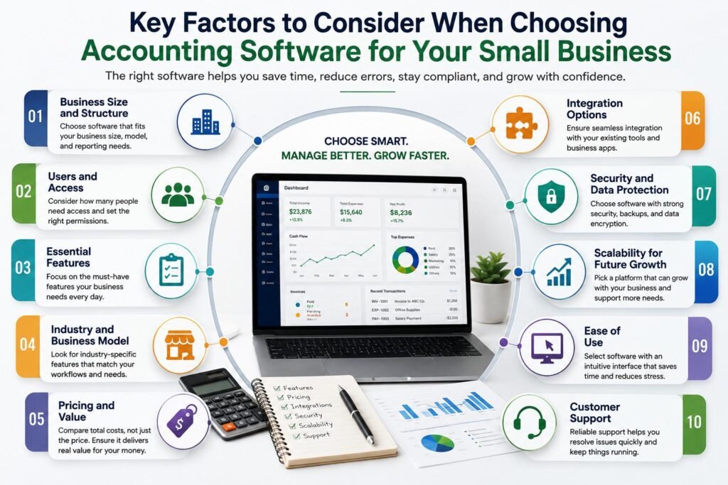 Key factors for choosing accounting software for a small business
