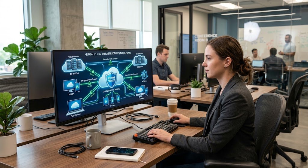 Cloud computing security protecting data and connected devices