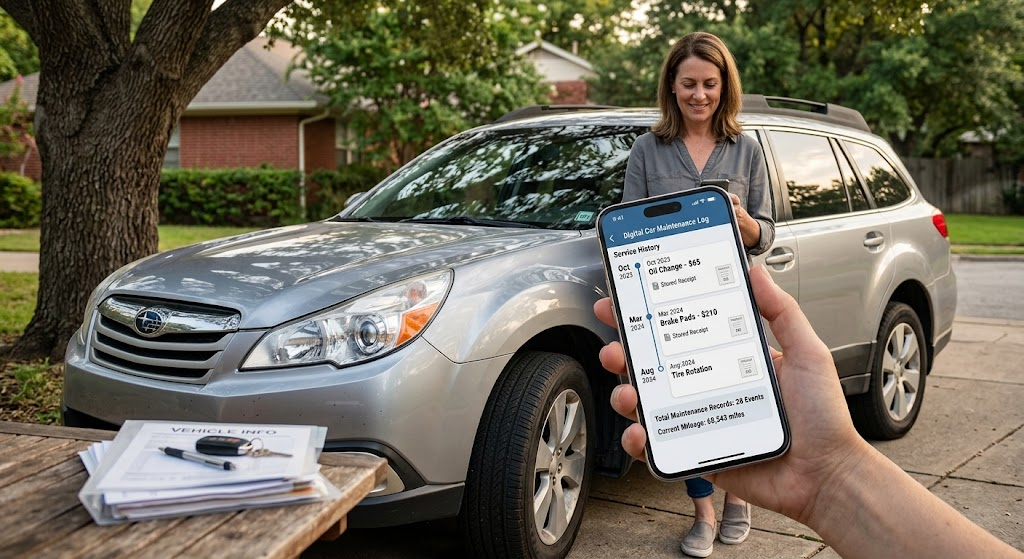 Best Apps for Keeping a Digital Car Repair and Maintenance Log 3 Digital car maintenance log showing complete service history, repair records, mileage, and maintenance information for a well-maintained vehicle.
