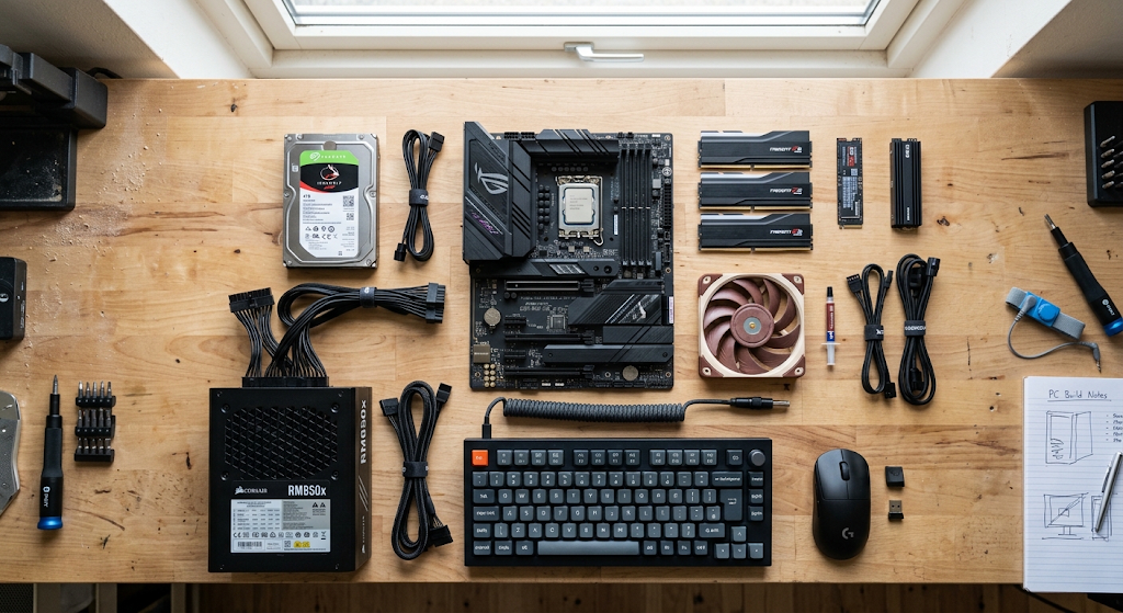 Basic Components of a Computer System and How They Work Together 2 Computer hardware components including motherboard CPU RAM SSD and power supply