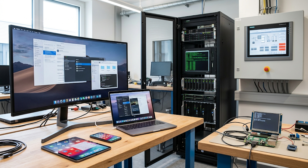 Different types of operating systems for desktop, mobile, server, real-time, and embedded devices