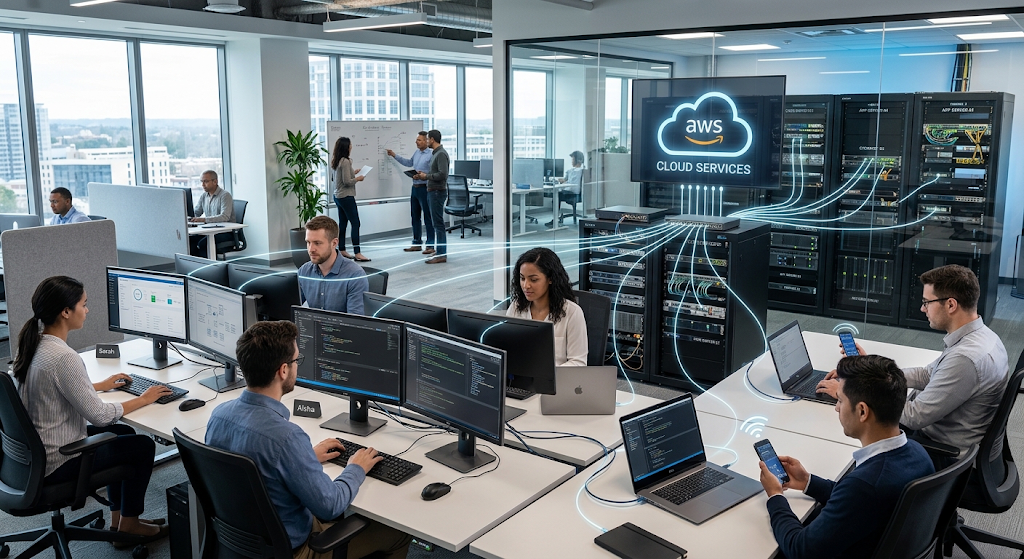 Servers, routers, and switches supporting network infrastructure