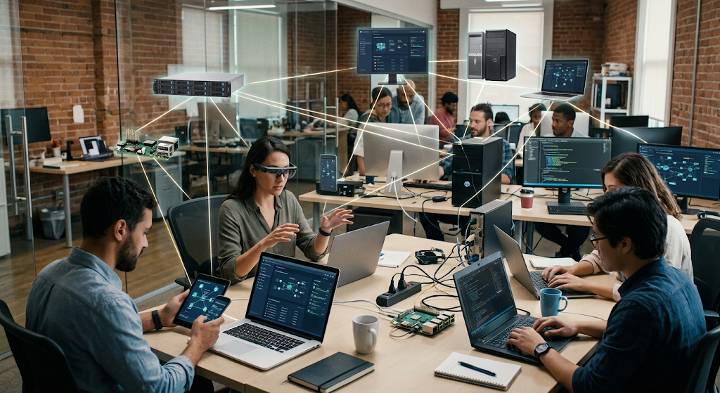 Peer-to-Peer Computing and Its Role in Net-Centric Systems 4 Decentralized application network with interconnected peer devices