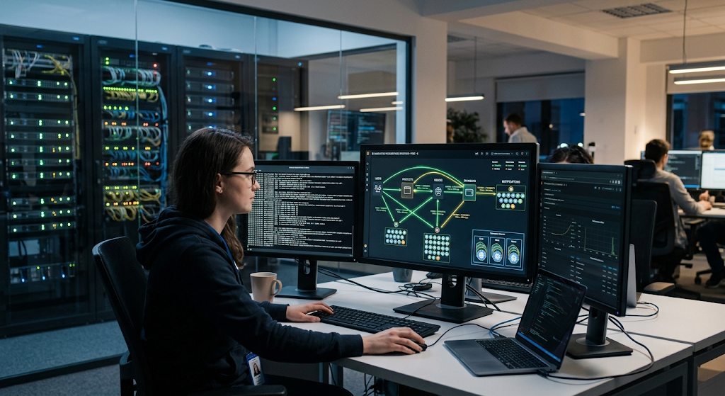 APIs connecting cloud computing services and microservices architecture