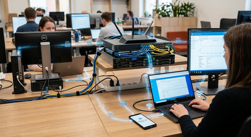 Networked devices communicating through networking protocols