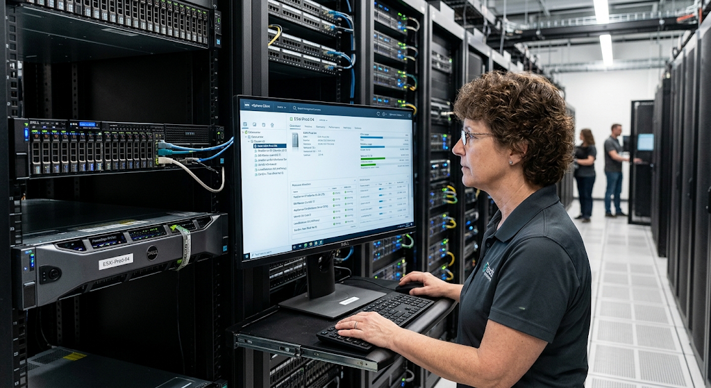 Hypervisor managing multiple virtual machines on a physical server
