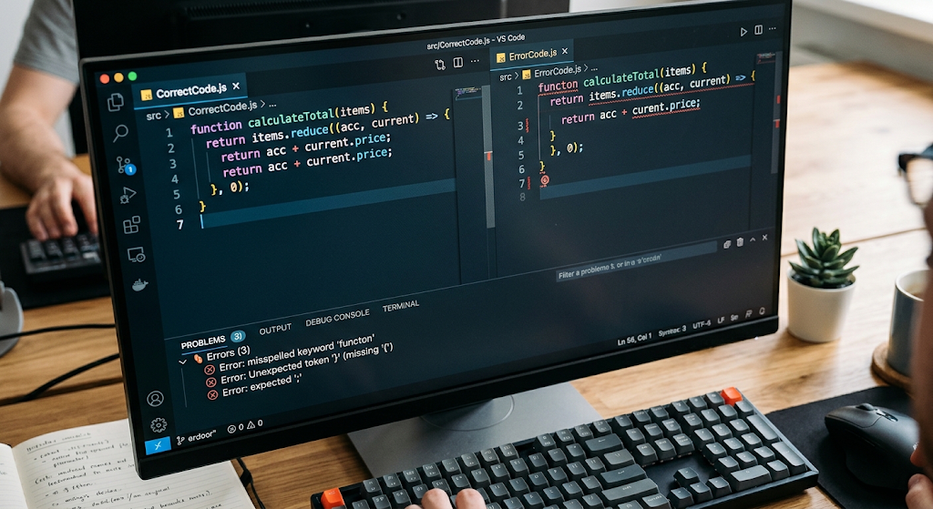Programming Syntax and Common Coding Errors Beginners Should Understand 2 Example of programming syntax errors in source code