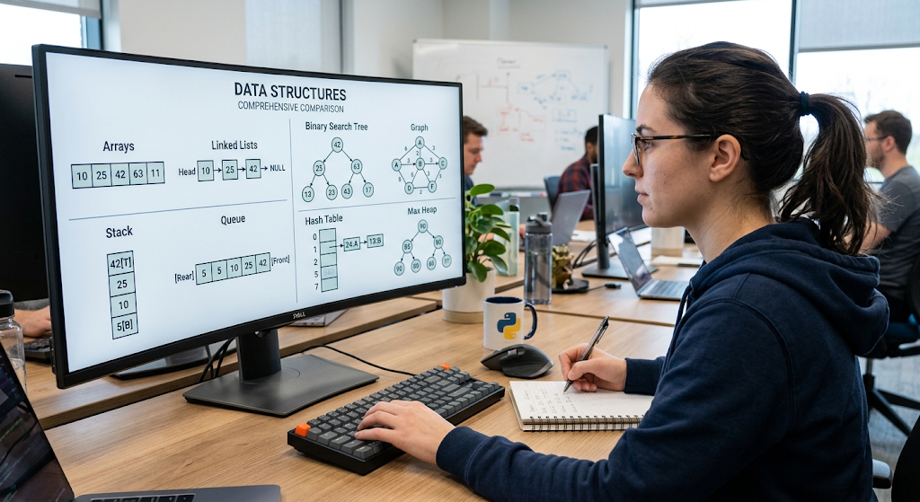 Developer choosing the right data structure for a programming project