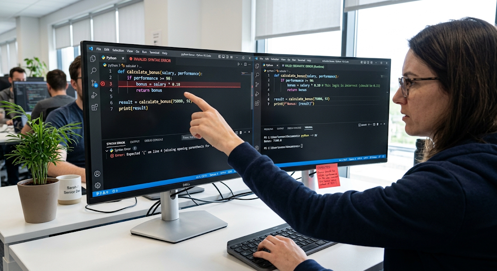Syntax vs Semantics in Programming Languages: What Every Programmer Should Know 4 Syntax error and semantic error in programming code