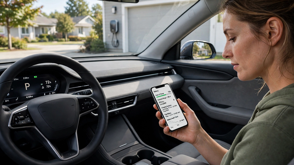 EV battery health apps tracking long-term battery performance and range  