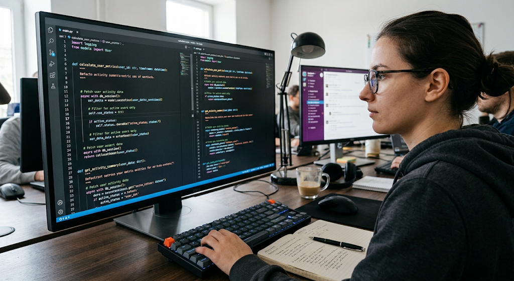 Programming Language Design: What Makes a Programming Language Effective? 3 Developer reviewing readable and well-structured programming code