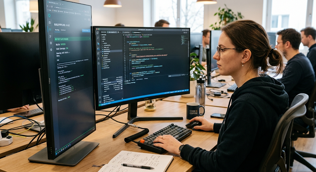 Programming Language Design: What Makes a Programming Language Effective? 4 Software developer using type checking and debugging tools for reliable code