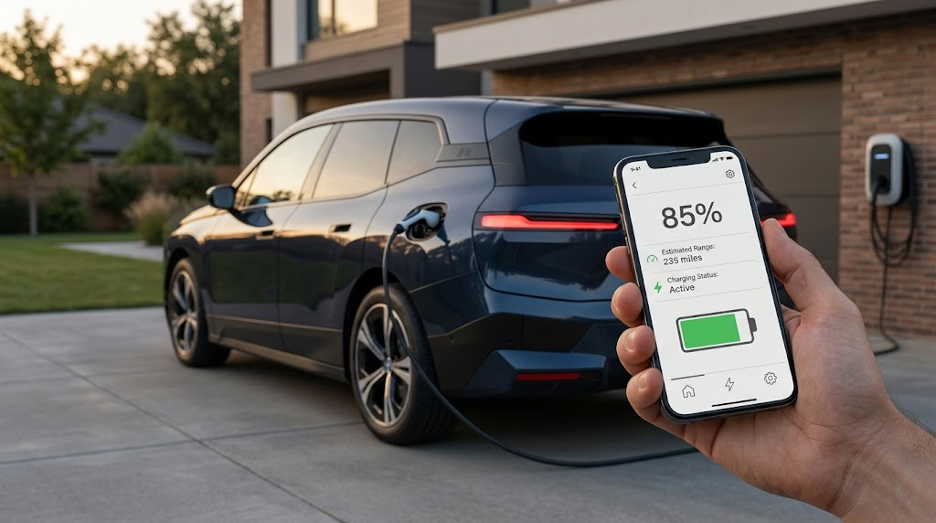 Best Electric Vehicle Apps for Managing Your Car Remotely 2 Electric vehicle app showing battery and charging status remotely