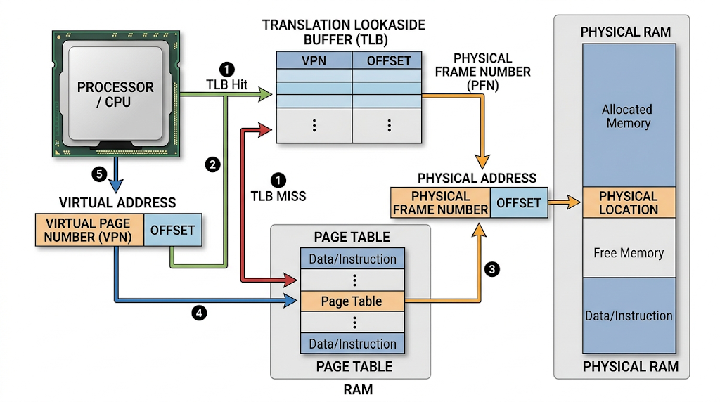 Operating system process management and multitasking