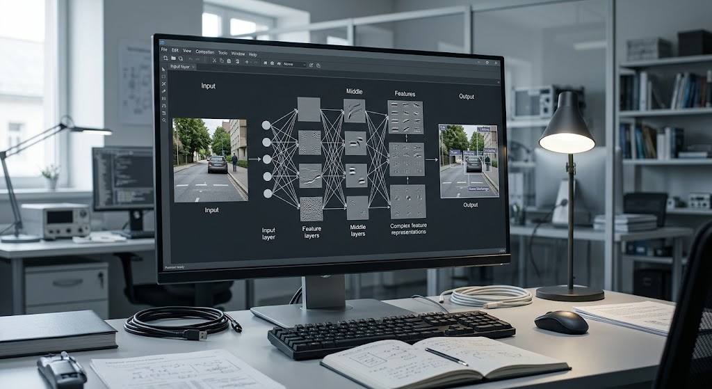 How Artificial Intelligence Works: A Beginner’s Guide to AI 2 Neural network processing an image through multiple layers to recognize visual patterns