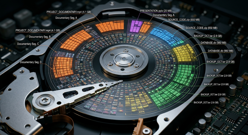 File Systems Explained: How Operating Systems Store and Organize Data 3 File allocation across storage blocks on a storage device