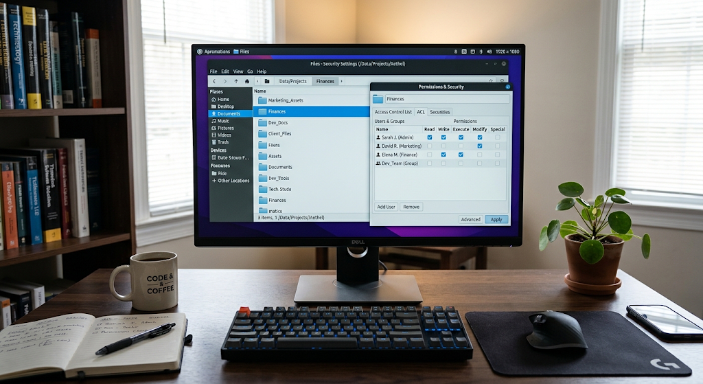 Computer file permissions and access control settings
