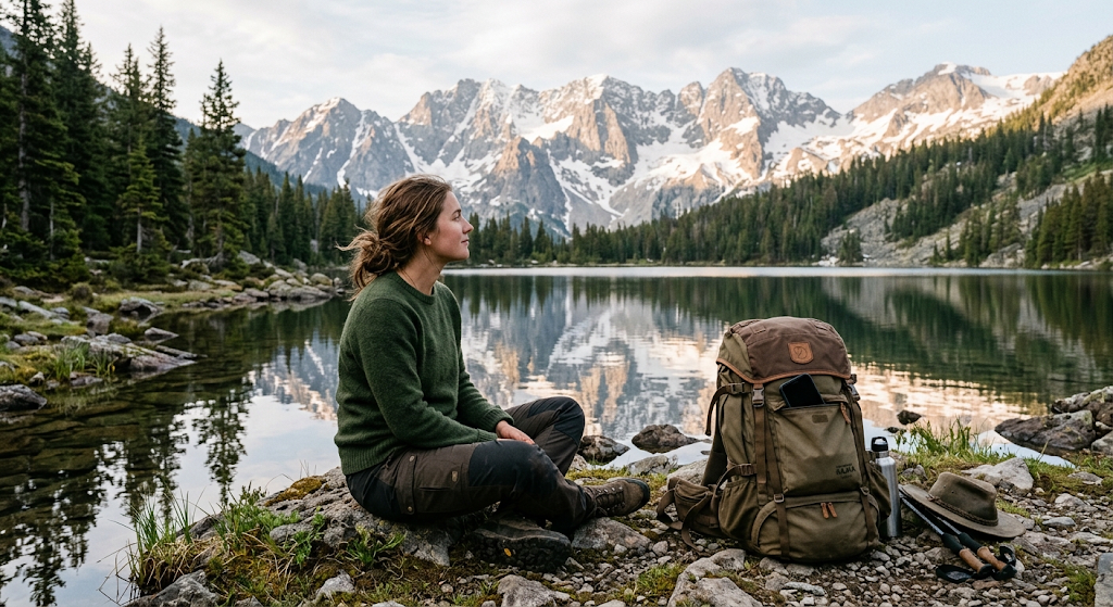 The Rise of Tech-Free Adventures: Why Travelers Are Unplugging and Going Off the Grid in 2026 2 Traveler enjoying a tech-free adventure beside a mountain lake