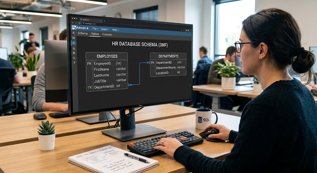 Database Normalization Explained: 1NF, 2NF, 3NF, and Beyond 5 Third Normal Form database design with Employees and Departments tables