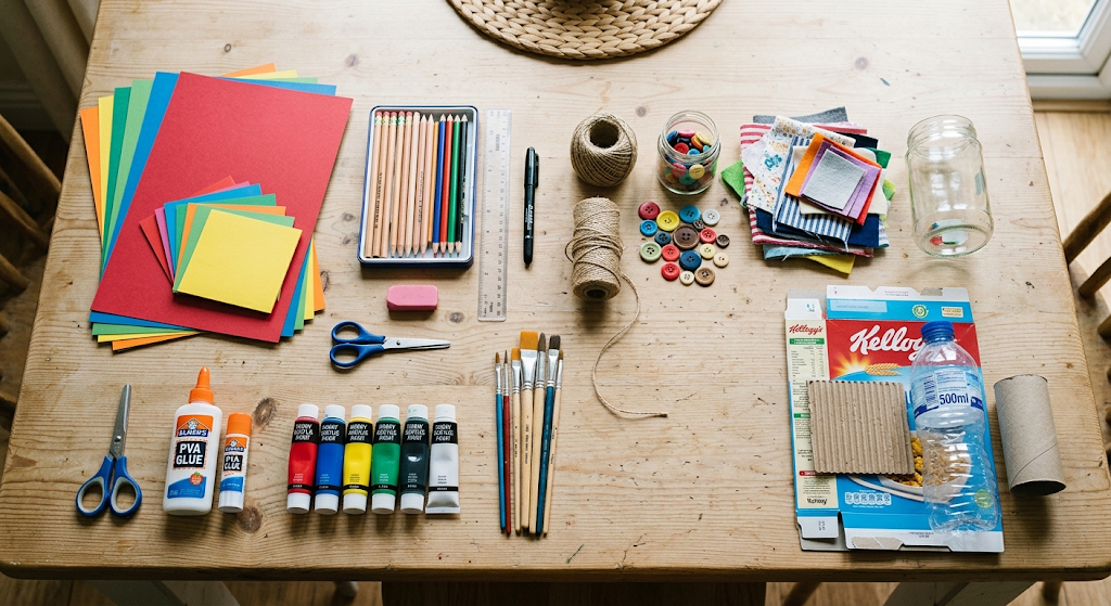 basic materials and supplies needed for easy DIY crafts