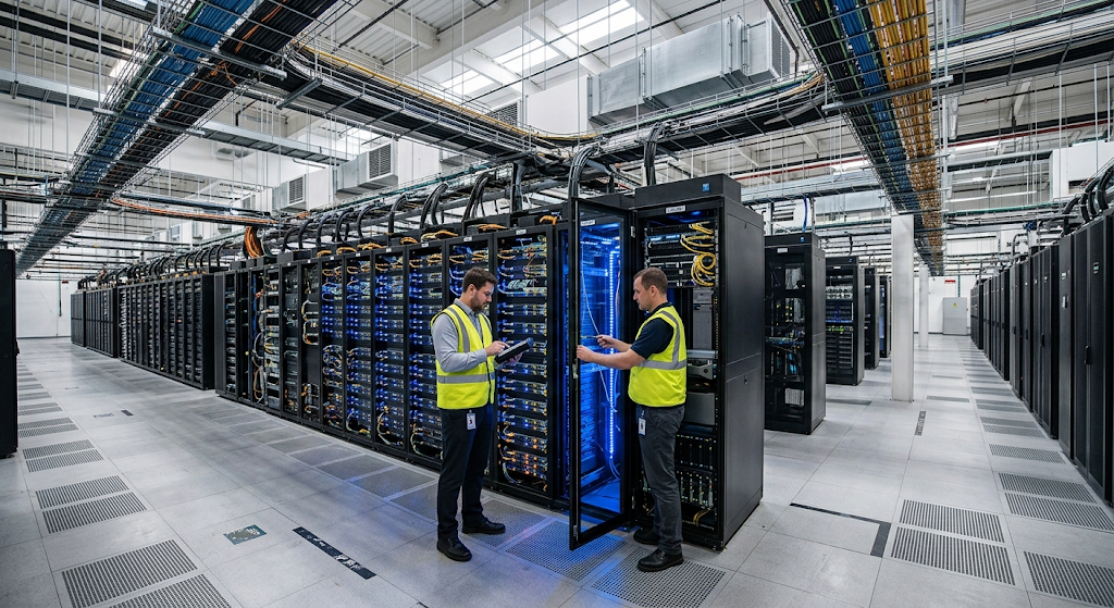 How Does Cloud Computing Work? Understanding Servers, Data Centers, and Virtualization 2 Physical data center with servers, networking equipment, and cooling systems