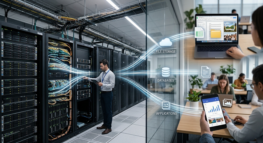 How Does Cloud Computing Work? Understanding Servers, Data Centers, and Virtualization 5 Cloud storage and software services running on remote servers