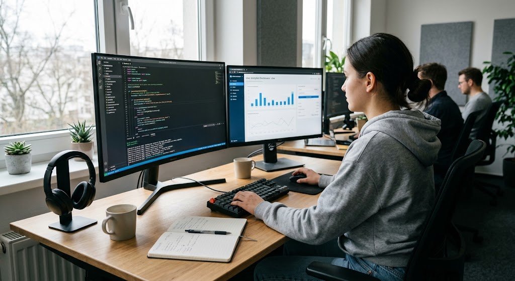 How Programming Works: Understanding the Basics of Computer Programming 7 Programmer writing source code and developing a computer application