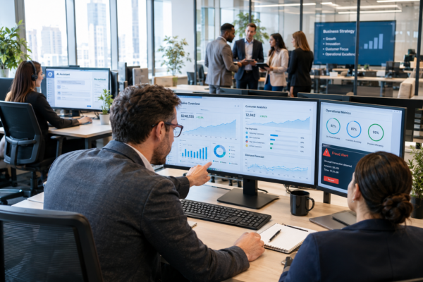 Artificial intelligence in business supporting analytics, customer service, forecasting, and decisions