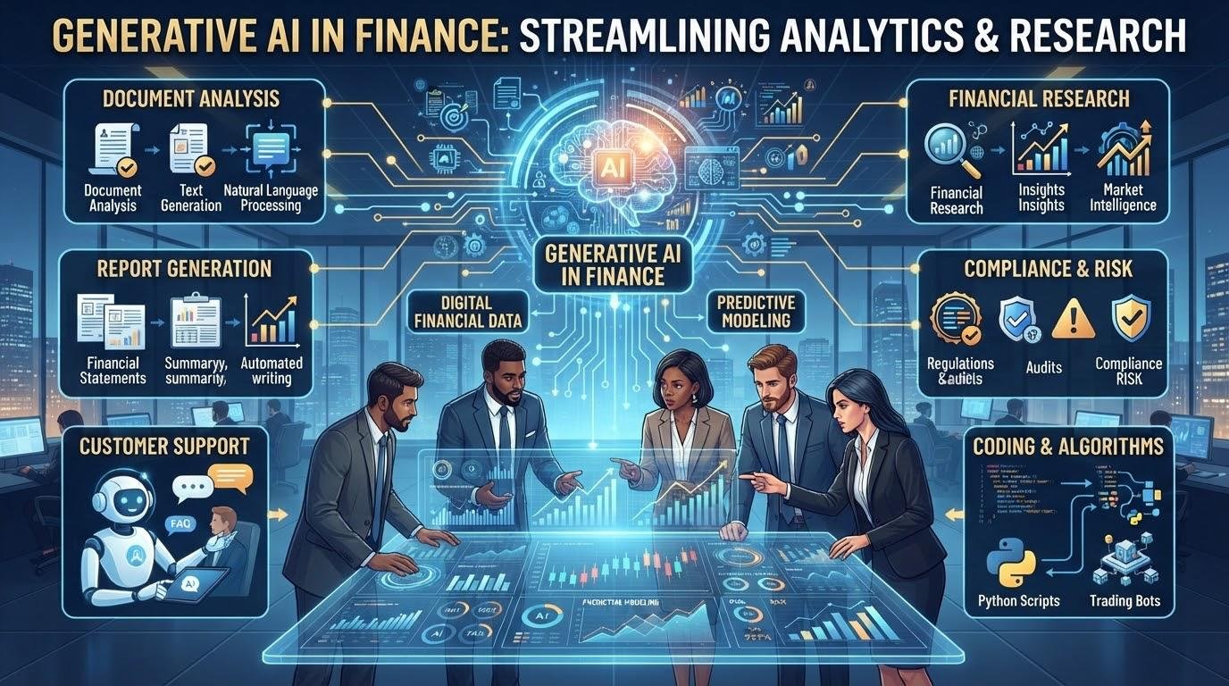 Generative AI in finance with digital financial data and analytics