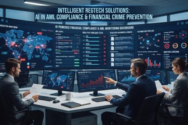 AI-powered financial compliance and AML monitoring dashboard