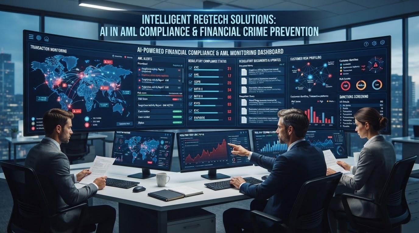 AI-powered financial compliance and AML monitoring dashboard